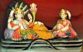 Beautiful Lakshmi - Narayan marble murti